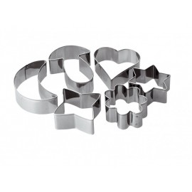 JUEGO 6 CORTAPASTAS VARIADOS INOX 18/10