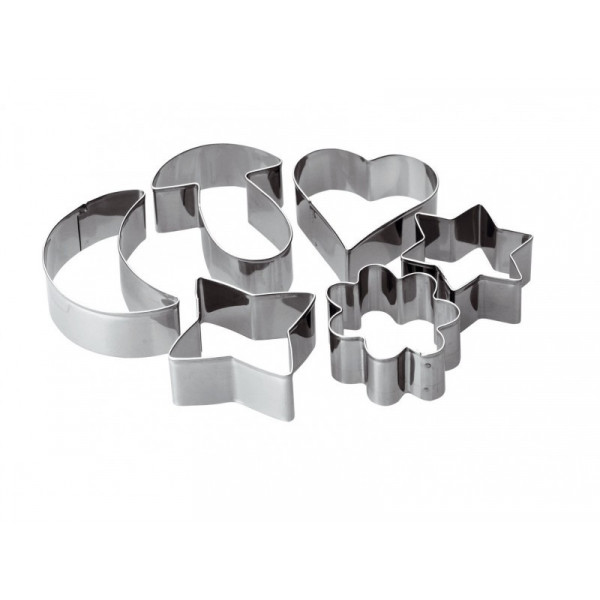 JUEGO 6 CORTAPASTAS VARIADOS INOX 18/10