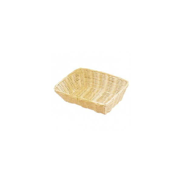 CESTA POLY-RATTAN RECTANGULAR PLASTIFICADA