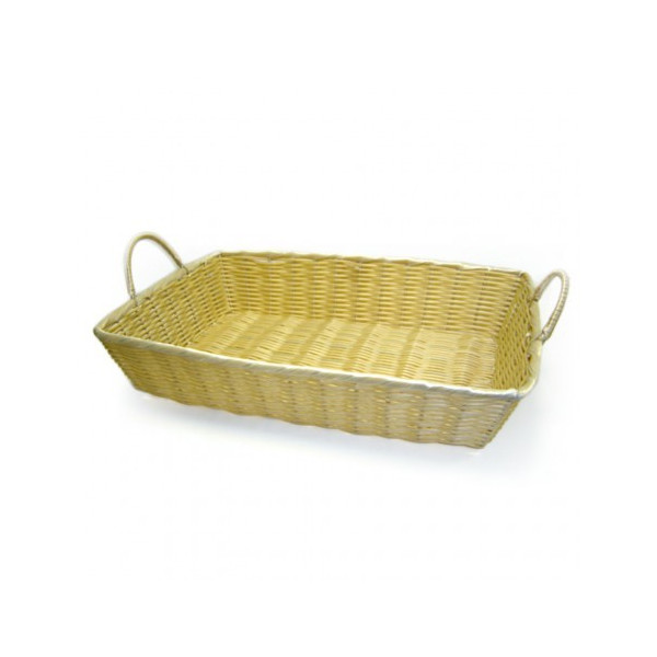 CESTA POLY-RATTAN RECTANGULAR CON ASAS