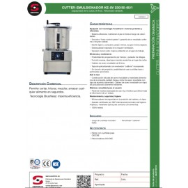Cutter Sammic KE 8V picadora emulsionador 8 lts