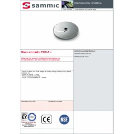 Disco cortador Sammic FCC-5 rodajas blandas de 5 mm
