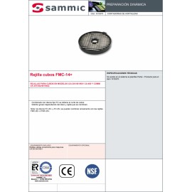 Rejillas corte en cubos Sammic FMC-14D combi 14 mm