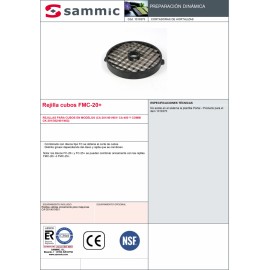 Rejillas corte en cubos Sammic FMC-20D combi 20 mm