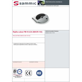 Rejillas corte en cubos Sammic FM-10   10 mm