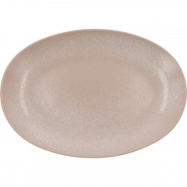 FUENTE OVAL PORCELANA "ROCCA - BEIGE"