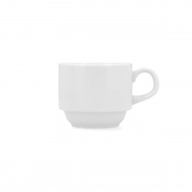 TAZA CORTADO PORCELANA "GLACIAL" 180 ml (Caja 6 unid.)