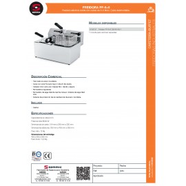 FREIDORA ELÉCTRICA SAMMIC PF-6+6 (5+5 LITROS)