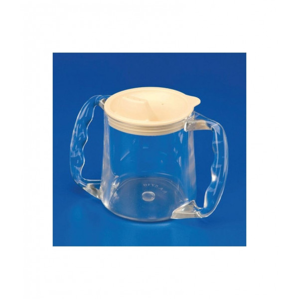 VASO CON 2 ASAS Y BASE ANCHA CARING BLANCO 300 ml
